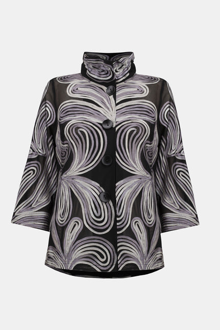 EMBROIDERED MESH STRAIGHT JACKET
