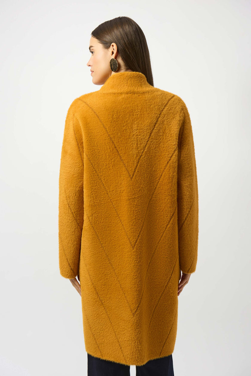 FEATHER YARN SWEATER KNIT COAT