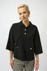 SWEATER KNIT BOXY PULLOVER WITH POLO COLLAR
