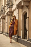 LEATHERETTE LONG PENCIL SKIRT