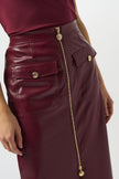 LEATHERETTE LONG PENCIL SKIRT