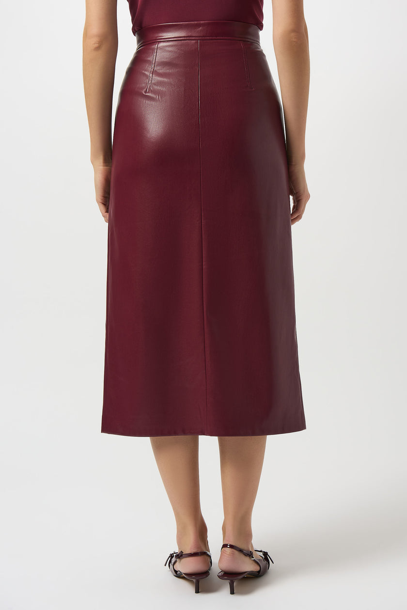 LEATHERETTE LONG PENCIL SKIRT