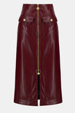 LEATHERETTE LONG PENCIL SKIRT