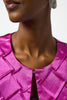 TEXTURED SATIN COLLARLESS JACKET