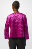TEXTURED SATIN COLLARLESS JACKET
