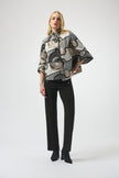 ABSTRACT JACQUARD TRAPEZE JACKET