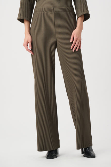 PLEATED SCUBA CREPE WIDE LEG PANT