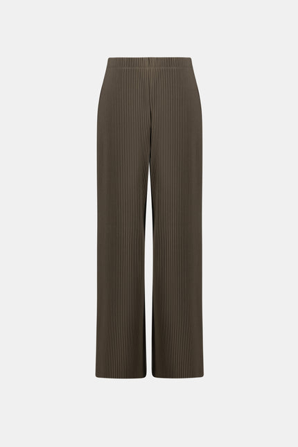 PLEATED SCUBA CREPE WIDE LEG PANT