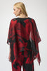 RECYCLED CHIFFON ABSTRACT PRINT PONCHO TOP