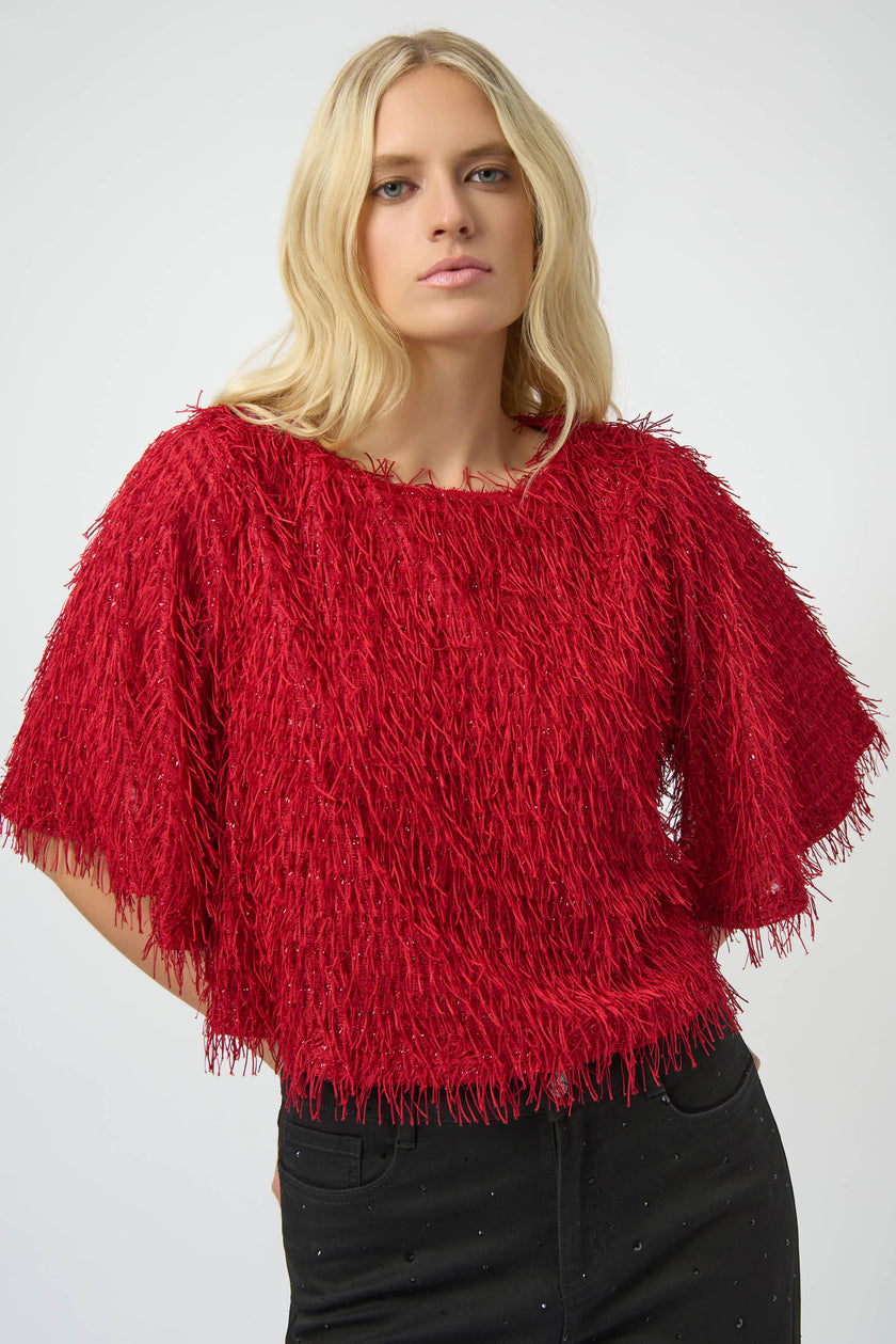 NOVELTY FRINGE BOXY  TOP