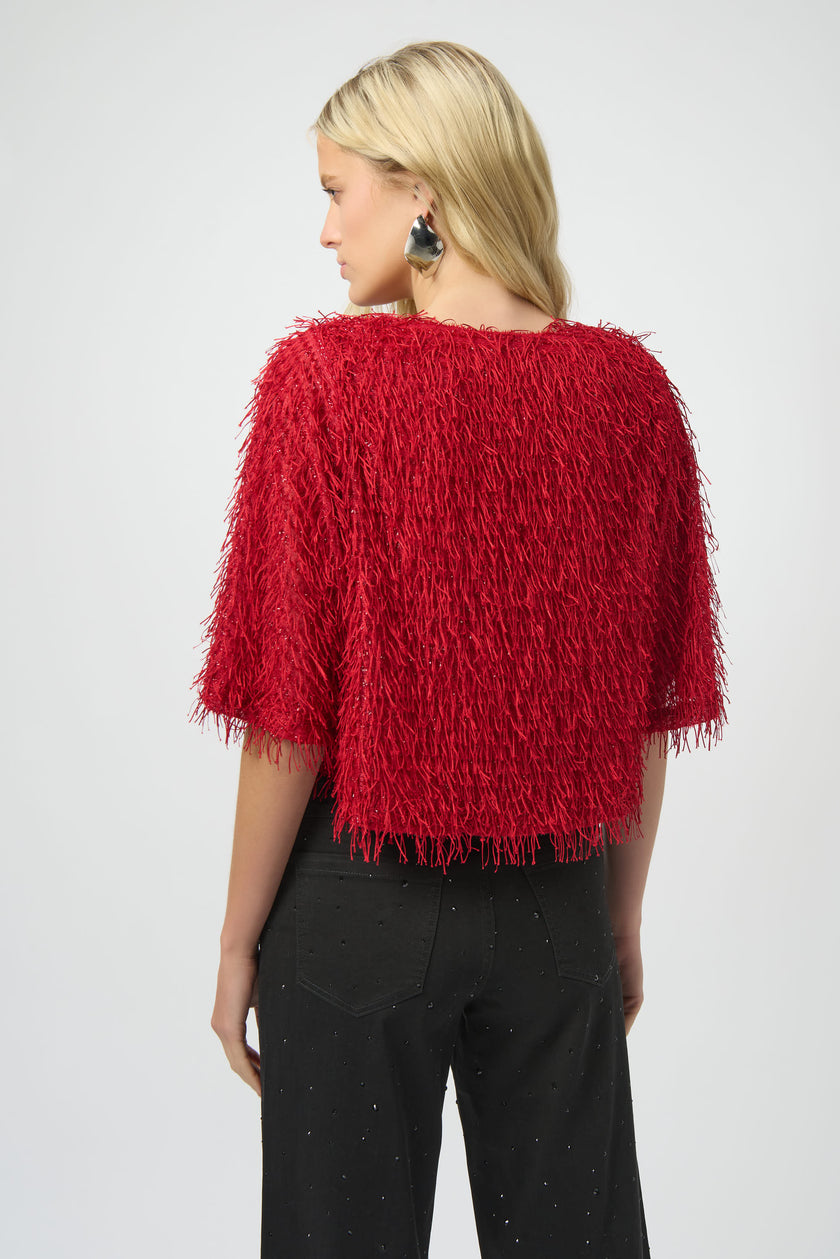 NOVELTY FRINGE BOXY  TOP
