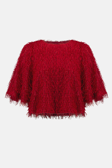 NOVELTY FRINGE BOXY  TOP