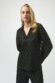 LUREX CASCADE AND SILKY KNIT BOXY TOP