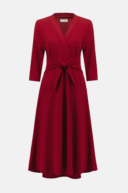 SCUBA CREPE FIT AND FLARE DRESS