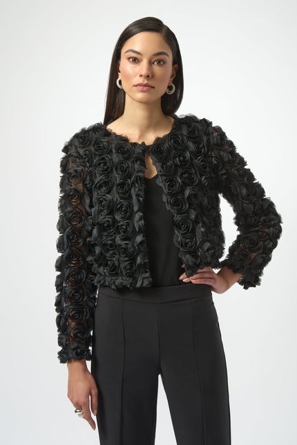 ROSETTE EMBROIDERED STRAIGHT COVER UP