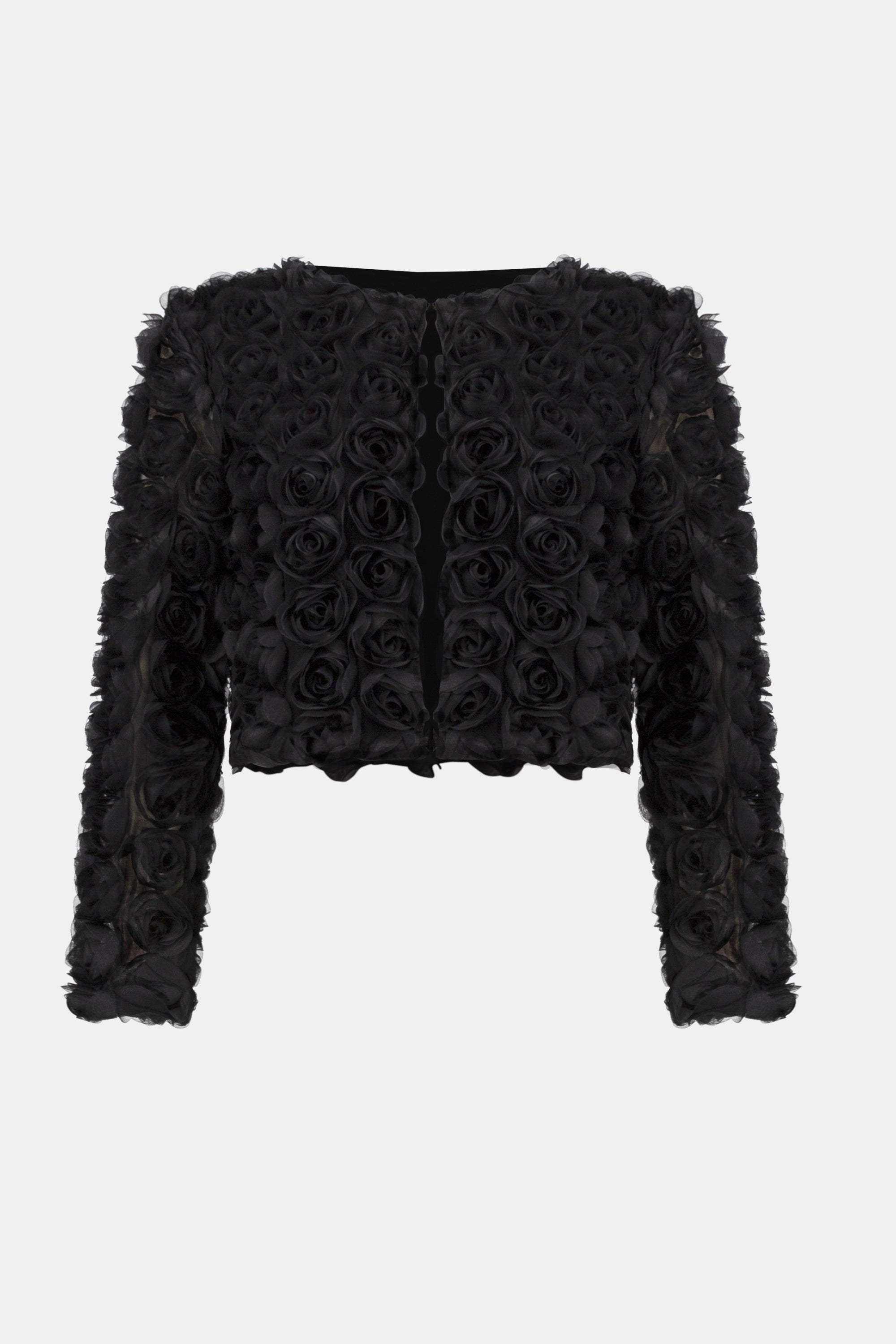 ROSETTE EMBROIDERED STRAIGHT COVER UP