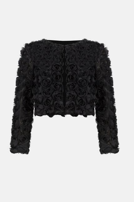 ROSETTE EMBROIDERED STRAIGHT COVER UP