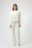 SCUBA JERSEY LONG SLEEVE RUFFLED TOP