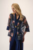 JACQUARD ORGANZA FLORAL PRINT SWING JACKET