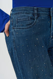 CLASSIC WIDE LEG JEANS WITH RHINESTONES