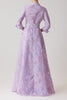 METALLIC ORGANZA SHIRTWAIST GOWN WITH BRANCH MOTIF