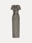 BOUCLE JERSEY TWEED DRESS