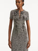 BOUCLE JERSEY TWEED DRESS