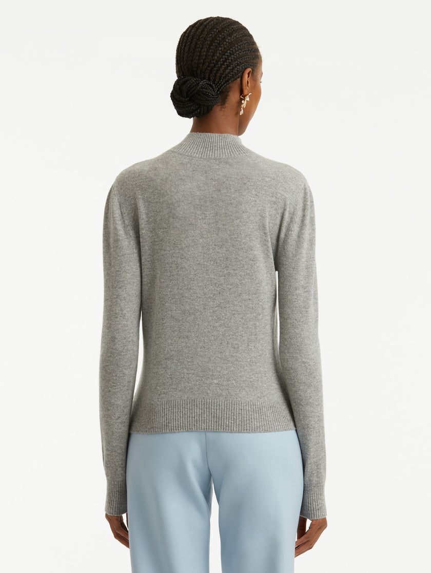 O FLOWER WOOL PULLOVER WITH SCARF