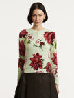 LONG SLEEVE PEONY PRINTED CARDIGAN
