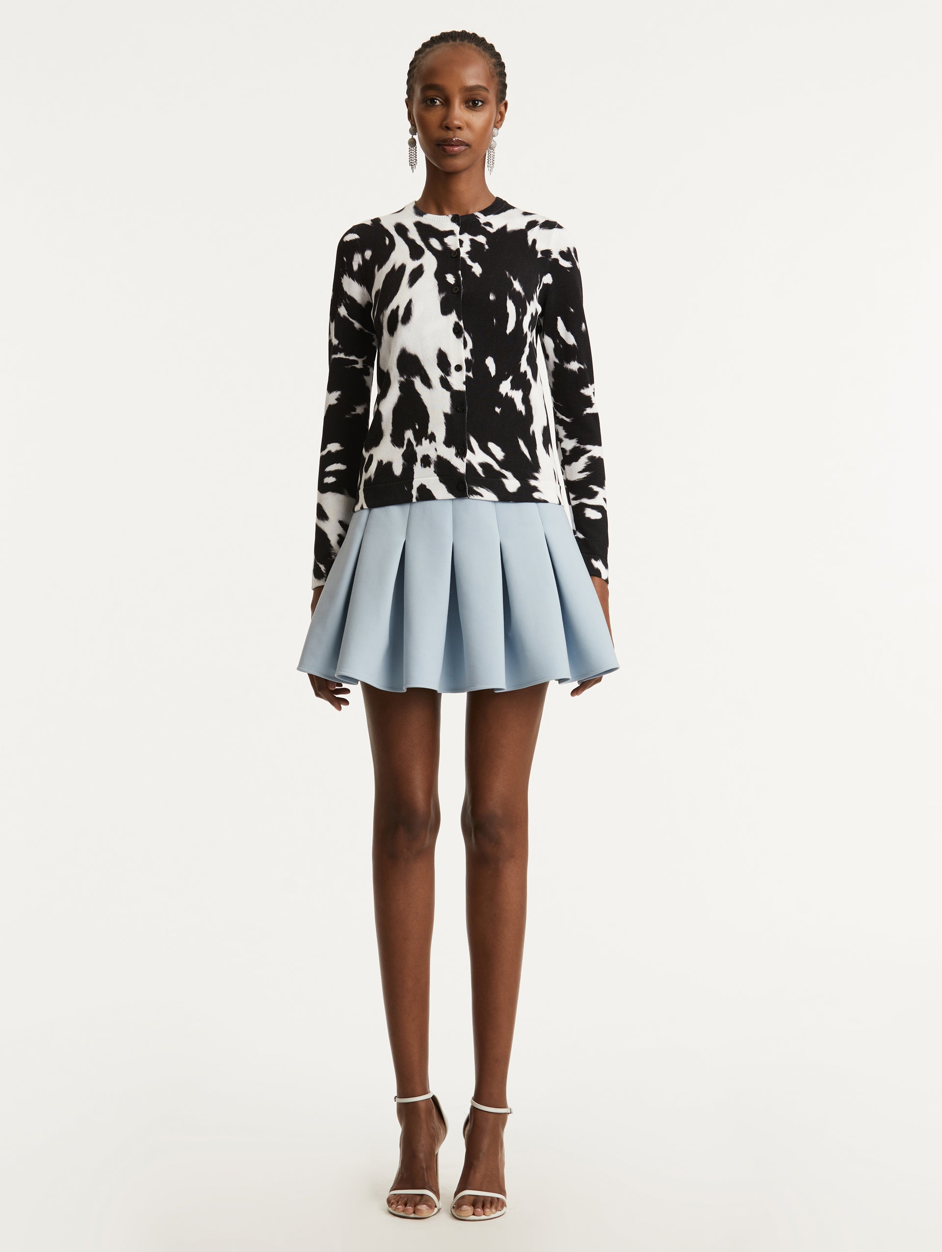 COWHIDE PRINTED CARDIGAN