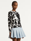 COWHIDE PRINTED CARDIGAN