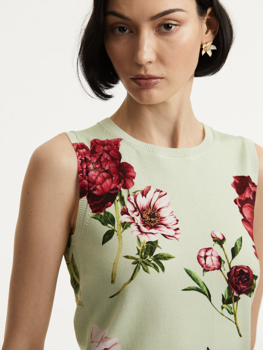 PEONY PRINTED TANK