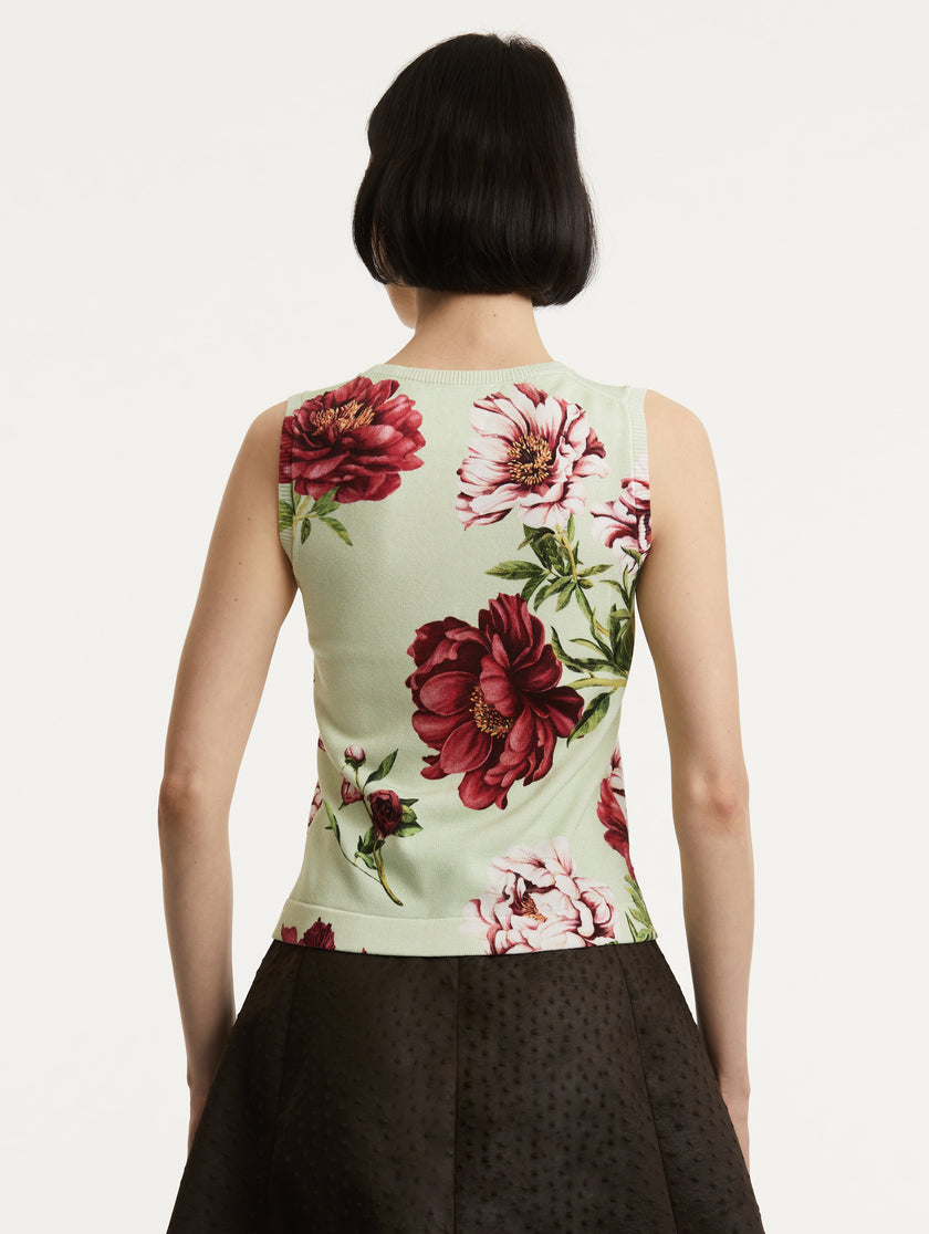 PEONY PRINTED TANK