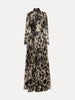 COWHIDE PRINTED SILK CHIFFON DRESS