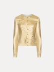 GOLD FOIL CHERRY BLOSSOM CARDIGAN