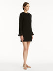 THREADWORK CUTOUT TWEED DRESS