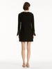 THREADWORK CUTOUT TWEED DRESS