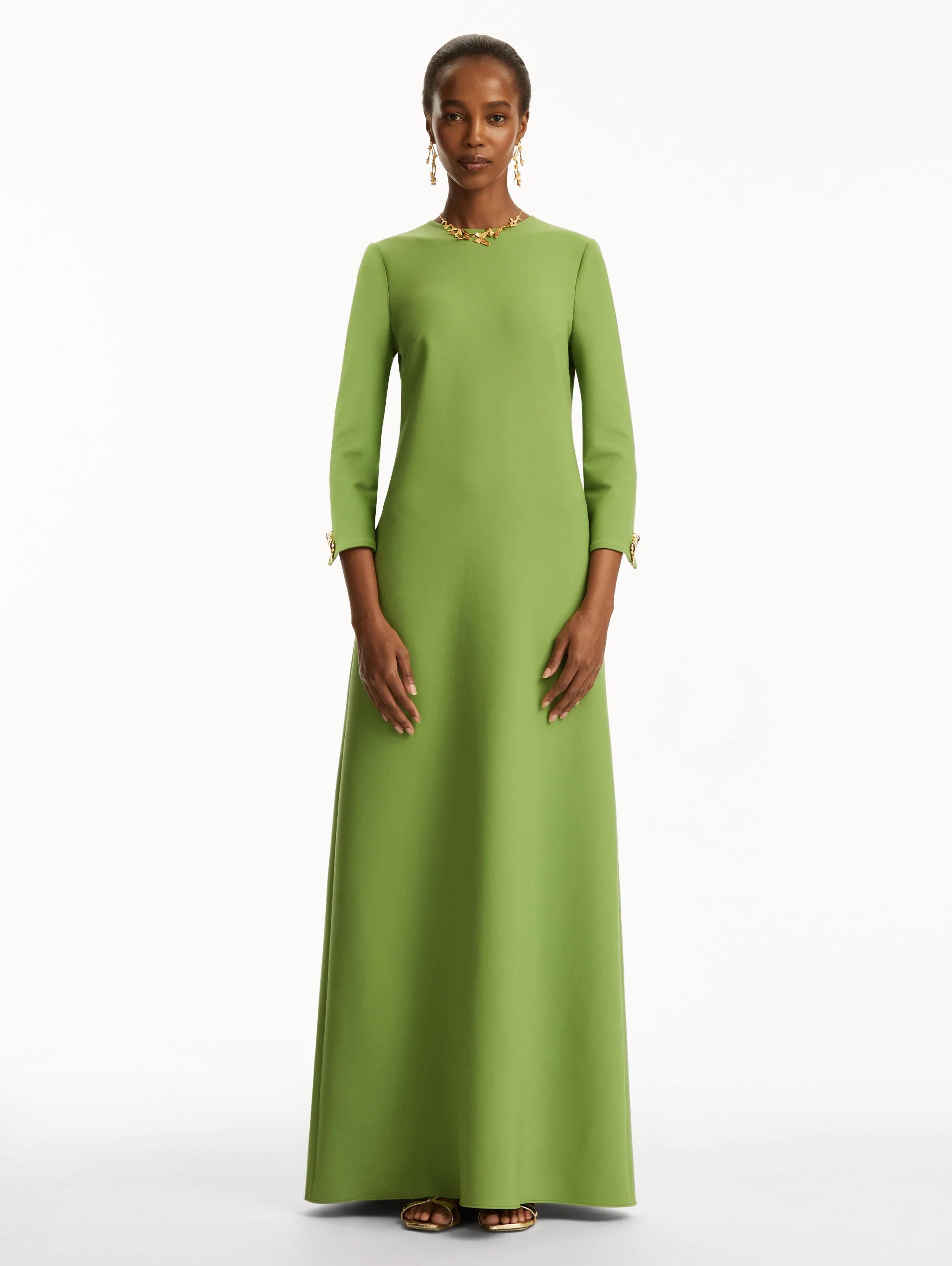 BUTTERFLY DETAILED THREE QUARTER SLEEVE CAFTAN