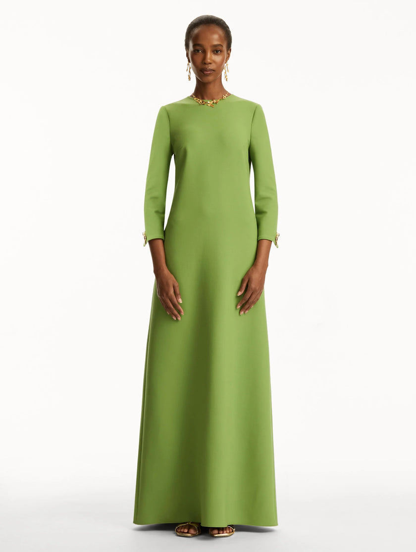 BUTTERFLY DETAILED THREE QUARTER SLEEVE CAFTAN