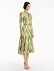 GEO SILK TWILL SHIRT DRESS