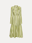 GEO SILK TWILL SHIRT DRESS