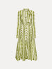 GEO SILK TWILL SHIRT DRESS