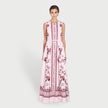 PINK SCREEN CARNATION POPELINE DRESS