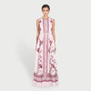 PINK SCREEN CARNATION POPELINE DRESS