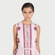 PINK SCREEN CARNATION POPELINE DRESS