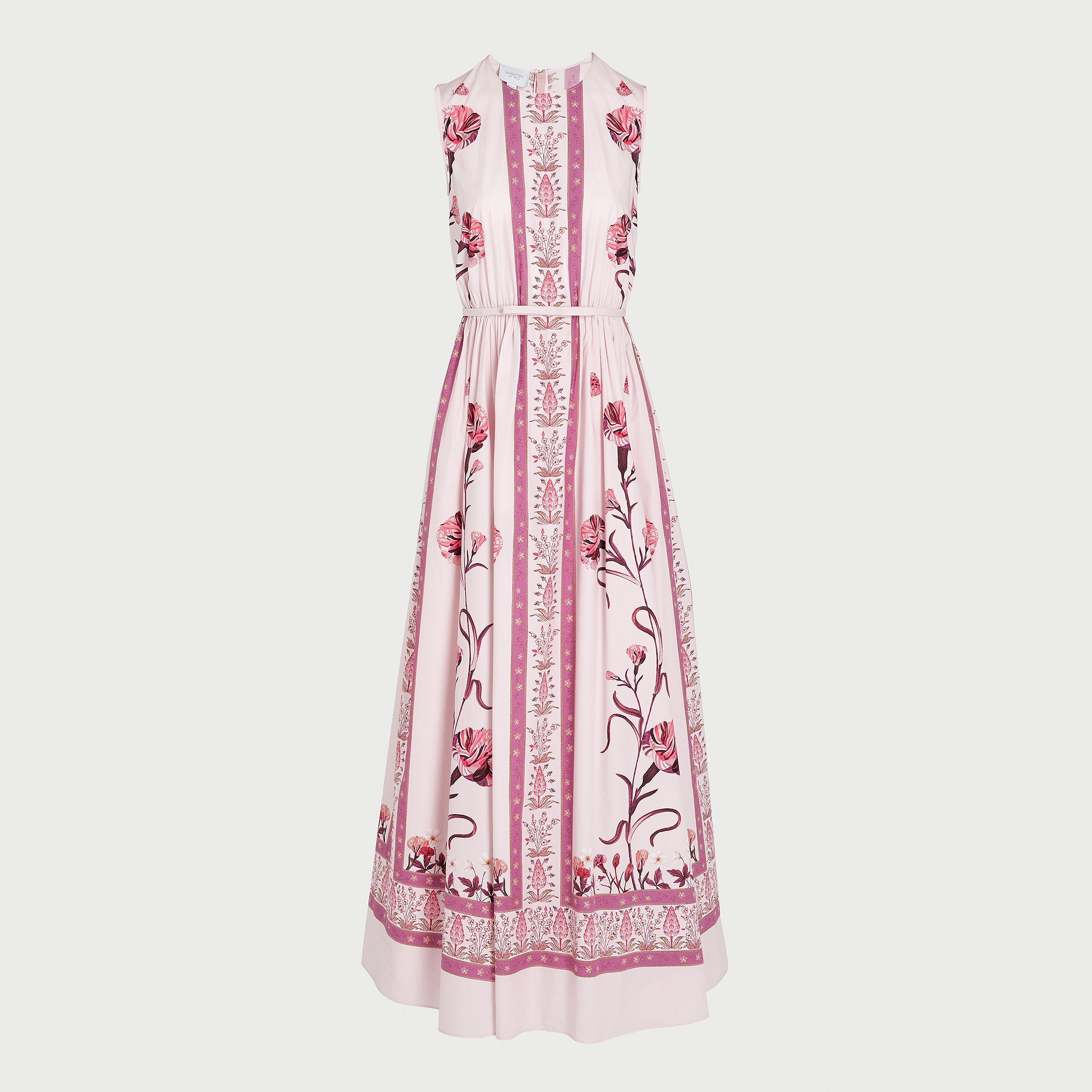 PINK SCREEN CARNATION POPELINE DRESS