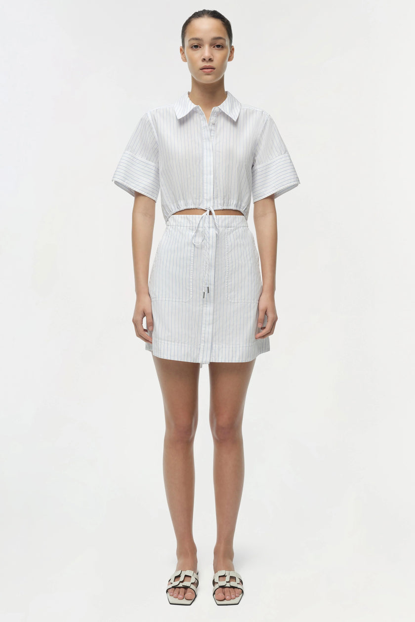 MARCY COTTON MINI SHIRT DRESS