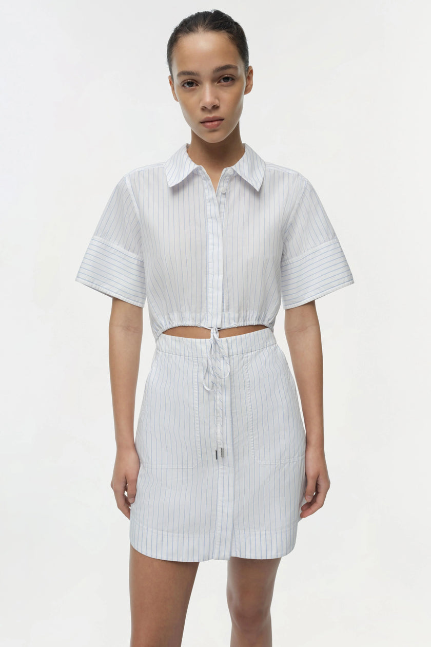 MARCY COTTON MINI SHIRT DRESS