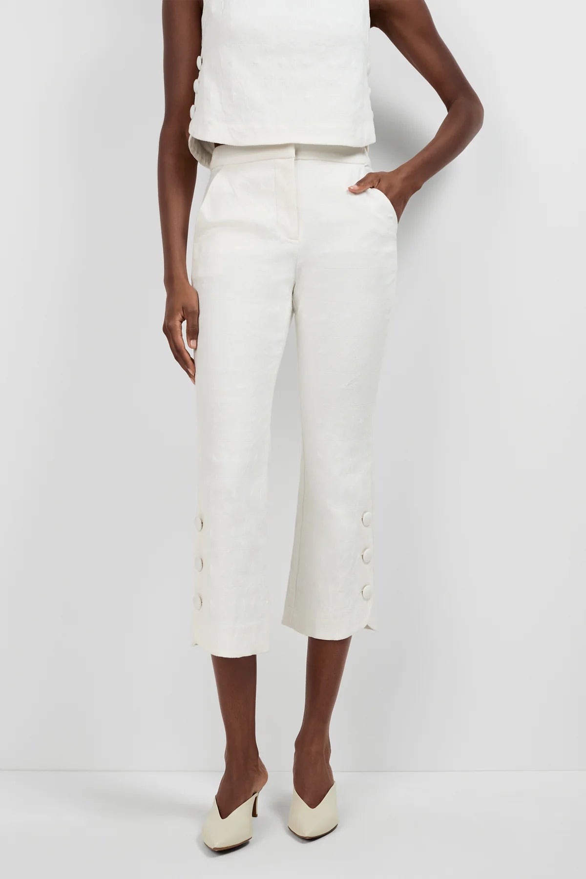 TORTONA BUTTON HEM PANTS