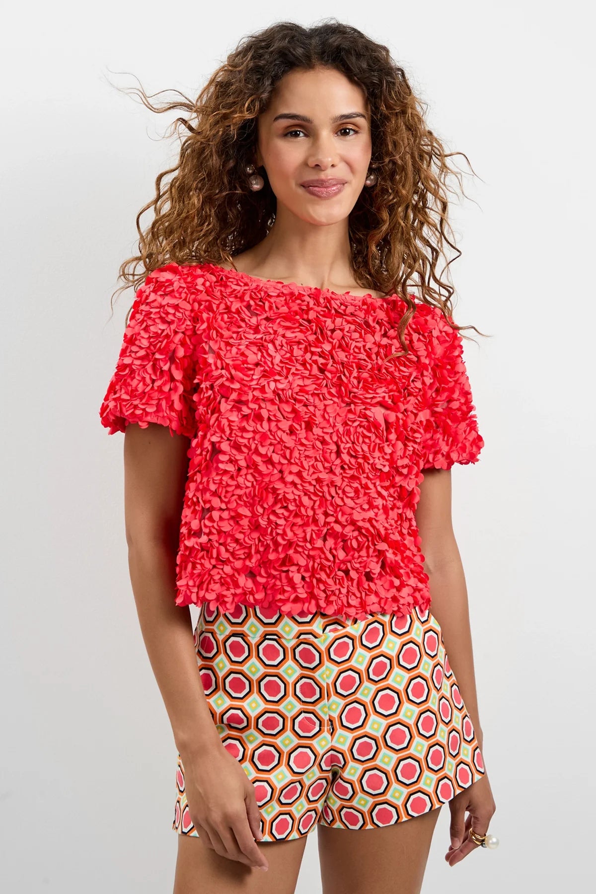 VERDI 3D FLORAL TOP